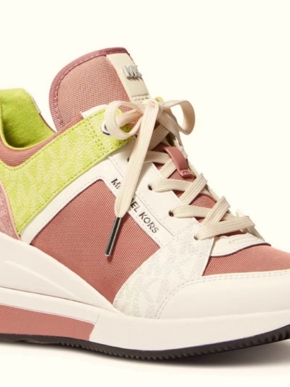 Michael Kors Women's Pink & Lime Lace-Up Trainer
